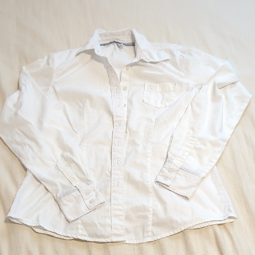 Cinch White Casual Button Down Shirt